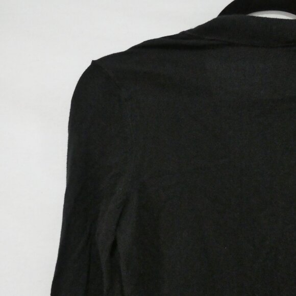 JACOB | medium | Black Knit Button-Up V-Neck Cardigan - Picture 11 of 16